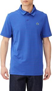 Мужская повседневная полосатая рубашка-поло Lacoste Ultra Dri-Bi-Color, синий