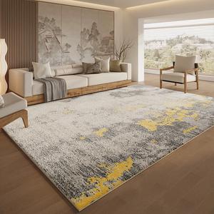 Budis Ковер 140х200 см для гостиной/спальни, современный минимализм, толстый плюш, звукоизоляционный, золотистый