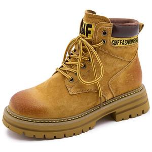 Ботинок Мартин короткий 5 см женский желтый ACEMICKY, желтый увеличивающий рост