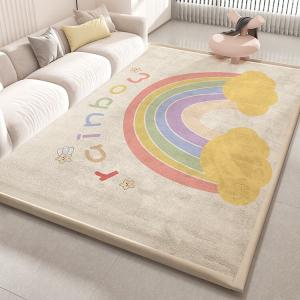 Budis Ковер 120х200 см утолщенный для гостиной/детской, игровой коврик с радугой, противоскользящий