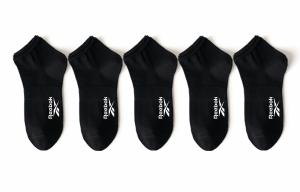 Низкие носки унисекс набор из 5 пар Reebok, черный