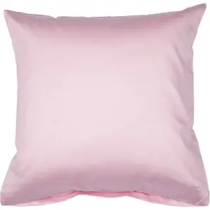 Наволочка Colors Mako Satin с молнией, однотонная, тонкая нить, 100% хлопок Janine, розовый