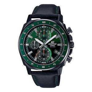 Часы CASIO Waterproof EDIFICE Mens BlackGreen Analog, зеленый