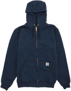 Мужская толстовка Carhartt средней плотности с капюшоном на молнии , темно-синий