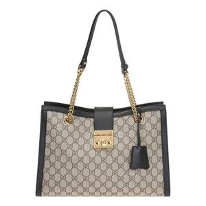 Сумка gg padlock series single-shoulder bag middle-size creamy/brown Gucci, бежевый