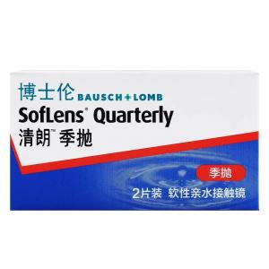 Четвертные контактные линзы Clear And Bright, влагосодержание 38% 42%, 2 шт BAUSCH&LOMB