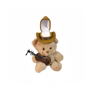 Креативная плюшевая кукла в артистичном стиле Bear West Highland Ring Box высотой 10см LOGISTAR