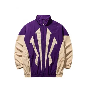 ANTA Куртка баскетбольная унисекс каштаново-хаки и пурпурно-картофельная, Chestnut Khaki/Mint Purple