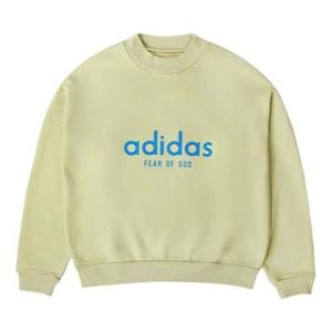 Толстовка Men's adidas x Fear of God Crossover Alphabet Logo Round Neck Pullover Autumn Green, зеленый