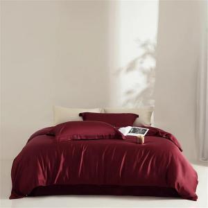 Alloaone Комплект постельного белья из натурального шелка однотонный Jiu Hong