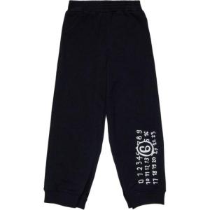 Детские вязаные спортивные штаны MM6 Maison Margiela, черный