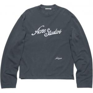 Свитшот с логотипом Acne Studios, серый