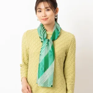 Шелковый палантин в горошек Lobjie, цвет Green