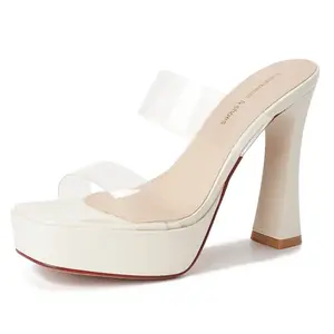 Тапочки-слайды женские Lan Miao, Ecru