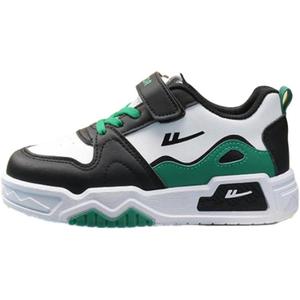 Низкие детские кроссовки для скейтбординга WARRIOR, черный/зеленый