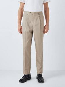 Хлопковые брюки-чиносы dulwich с элегантной складкой спереди John Lewis, цвет Stone