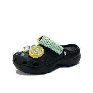 Crocs Классические туфли-сабо на платформе унисекс, черные