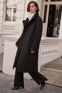 Пальто с воротником стойкой на пуговицах Love & Roses, черный