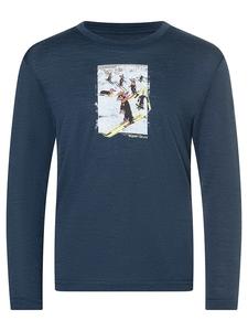 Super.natural Функциональная рубашка "Вечеринка такс" темно-синего цвета