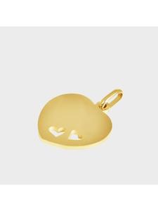 Adeliás Женский кулон - кулон в форме сердца с гравировкой, из нержавеющей стали, золотистый