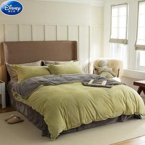 Disney Простыня 180 см, пододеяльник 200x230 см, высокоплотный короткий плюш, цвет матча кофе грей