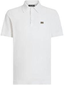 Рубашка-поло с логотипом Dolce & Gabbana, белый