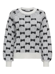 Вязаный свитер в цвете Cloud Dancer ONLY