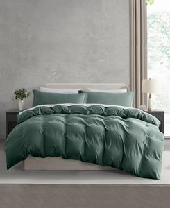 Ультрамягкий предварительно выстиранный комплект постельного белья из 3 предметов, размер полный Nestl, Forest green