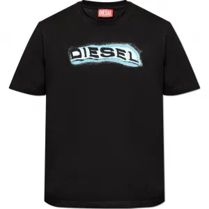 Футболка с логотипом DIESEL, черный