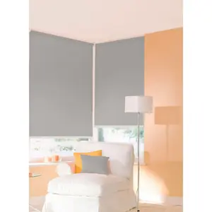 Рулонные шторы Sunlines с боковым подъемом «One size Style uni», светозащита, без сверления, свободно висят, сделано в Германии, цвет hellgrau