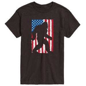 Мужская футболка с флагом Sasquatch Licensed Character, цвет Dark Brown