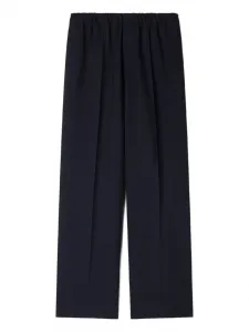 Брюки широкого кроя с эластичным поясом Sandro, синий