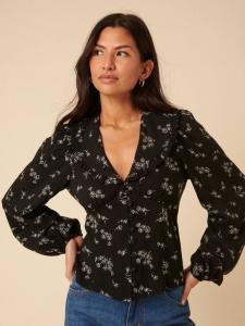 Футболка Emmeline с цветочным принтом Nobody's Child, Black/White