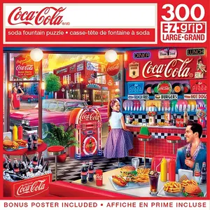 Шедевры Coca-Cola - Газированный автомат, пазл Ez Grip из 300 деталей Masterpieces Puzzles, multicolor