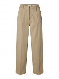 SELECTED Брюки Regular с защипами 'SLFBARREL MILLE' в цвете Greige