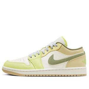 Кроссовки 1 low 'sail oil green light lemon' Air Jordan, желтый