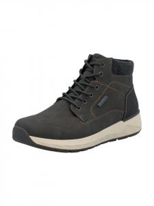 Rieker Серые ботинки на шнуровке