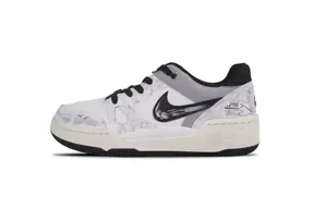 Кроссовки Nike Full Force Skateboarding Shoes Men Low-top Black/white, черный/белый