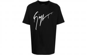 Хлопковая футболка с логотипом Giuseppe Zanotti, черный