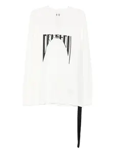 Футболка с длинными рукавами и принтом-логотипом Rick Owens Drkshdw, белый