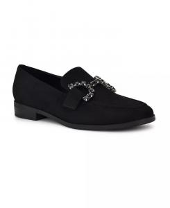 Женские лоферы без шнуровки Lilpa с миндалевидным носком на плоской подошве Nine West, черный