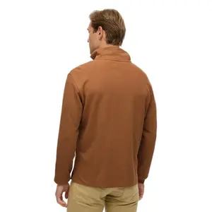 Свитер Superdry Rib с половинной молнией, коричневый