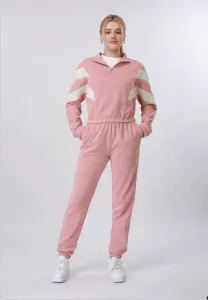 Вельветовый полосатый спортивный костюм Even&Odd, Pink