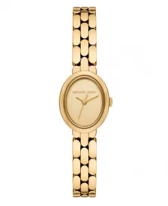 Женские модные трехстрелочные часы из нержавеющей стали золотистого оттенка, 21 мм Michael Kors, gold-tone