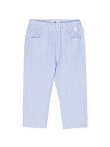 Полосатые брюки из сирсакера Il Gufo, синий