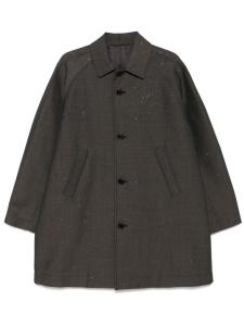 Пальто с декоративной строчкой Undercover, коричневый