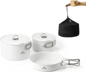 Набор посуды для кемпинга Naturehike на 3-7 человек, идеально подходит для походов на свежем воздухе, пикников и барбекю. NatureHike