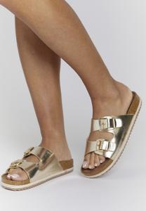 Мюли DOUBLE BUCKLE South Beach, золотой