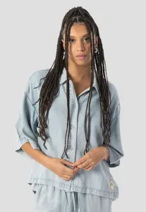 Блузка халлин на пуговицах Elias Rumelis, Blanket Blue