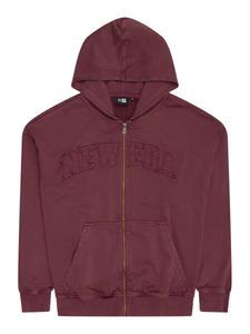 Толстовка с капюшоном на молнии NEW ERA, бургундия